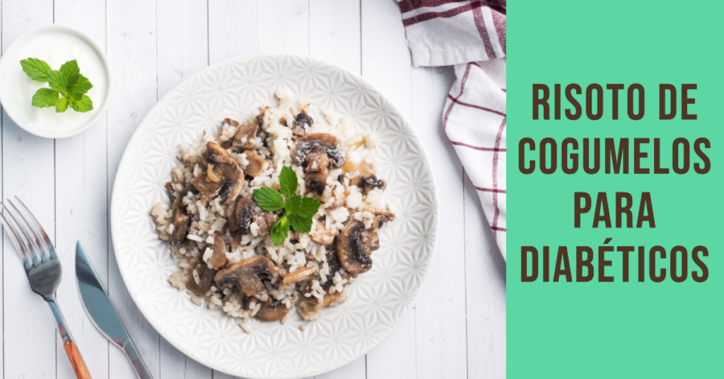 Risoto de Cogumelos para Diabéticos. O Risoto de Cogumelos para Diabéticos é uma receita deliciosa e sofisticada, feita com arroz integral, cogumelos frescos, cebola, alho e caldo de legumes sem sódio. O arroz é cozido lentamente com os outros ingredientes, resultando em um prato cremoso e saboroso. A salsinha picada adiciona um toque final. Este risoto é uma opção excelente para quem busca uma refeição elegante com baixo índice glicêmico, perfeita para pessoas com diabetes.