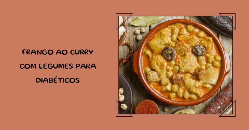 Frango ao Curry com Legumes para Diabéticos. Esta receita de Frango ao Curry com Legumes é uma opção saudável e saborosa para diabéticos ou para quem deseja uma alimentação balanceada. Combinando proteína magra e legumes nutritivos, este prato é baixo em carboidratos e rico em fibras e sabor.