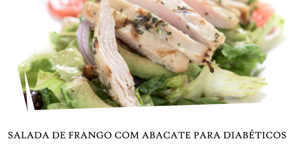 Salada de Frango com Abacate para Diabéticos. A Salada de Frango com Abacate é uma refeição leve, mas satisfatória, perfeita para o almoço ou jantar. Combinando frango desfiado com abacate, tomate e cebola roxa, esta salada oferece uma mistura de texturas e sabores que não só irá satisfazer o seu paladar, mas também manterá seus níveis de glicose estáveis. O molho à base de limão e azeite de oliva adiciona um toque fresco e saudável, tornando esta salada uma opção completa e balanceada para qualquer refeição.